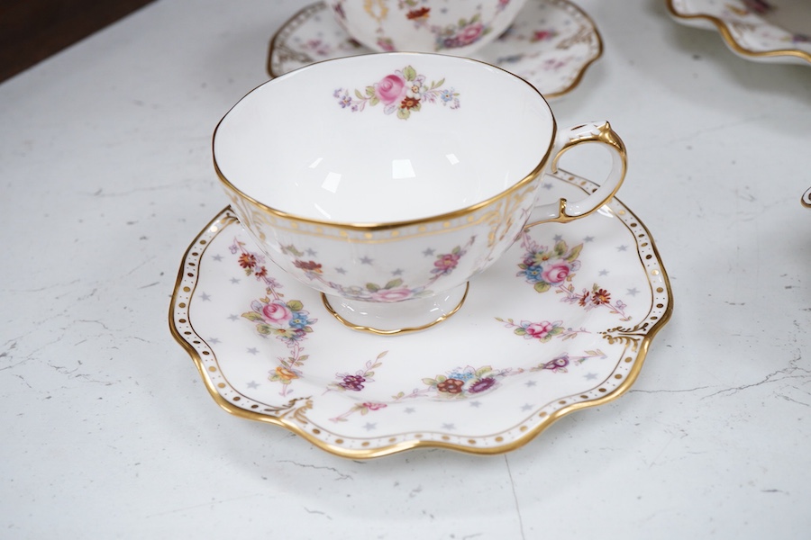 A Royal Crown Derby Royal Antoinette tea set